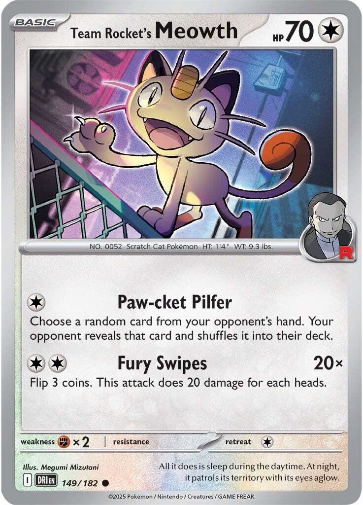 Team Rocket's Meowth (149/182) [Scarlet & Violet: Destined Rivals] | Cracking-Singles