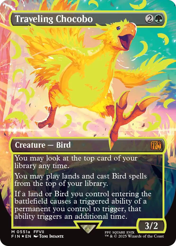 Traveling Chocobo (Borderless) (Neon Ink Yellow) [FINAL FANTASY] | Cracking-Singles