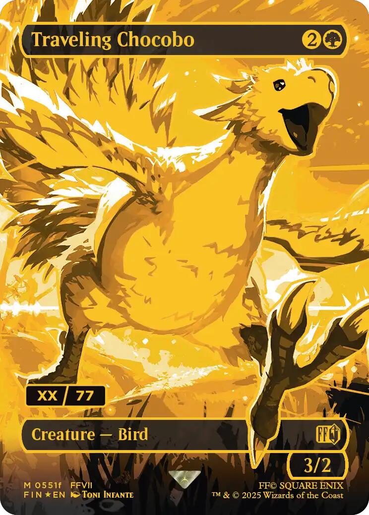 Traveling Chocobo (Borderless) (Serial Numbered) [FINAL FANTASY] | Cracking-Singles