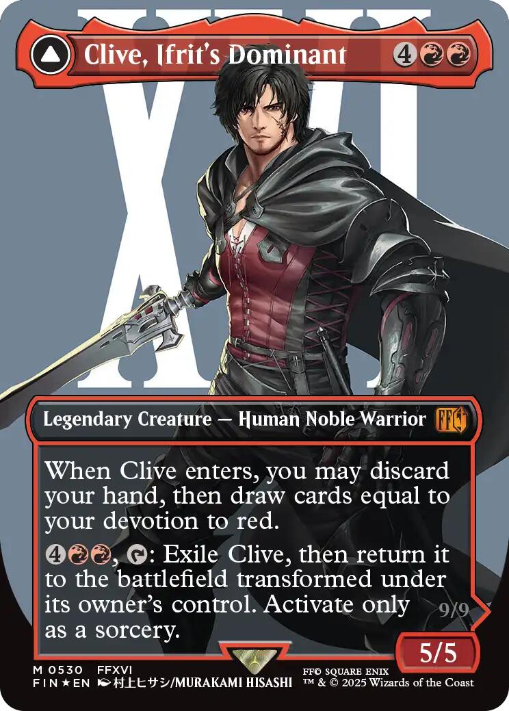 Clive, Ifrit's Dominant // Ifrit, Warden of Inferno (Borderless) (Surge Foil) [FINAL FANTASY] | Cracking-Singles