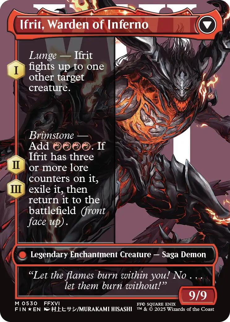 Clive, Ifrit's Dominant // Ifrit, Warden of Inferno (Borderless) (Surge Foil) [FINAL FANTASY] | Cracking-Singles