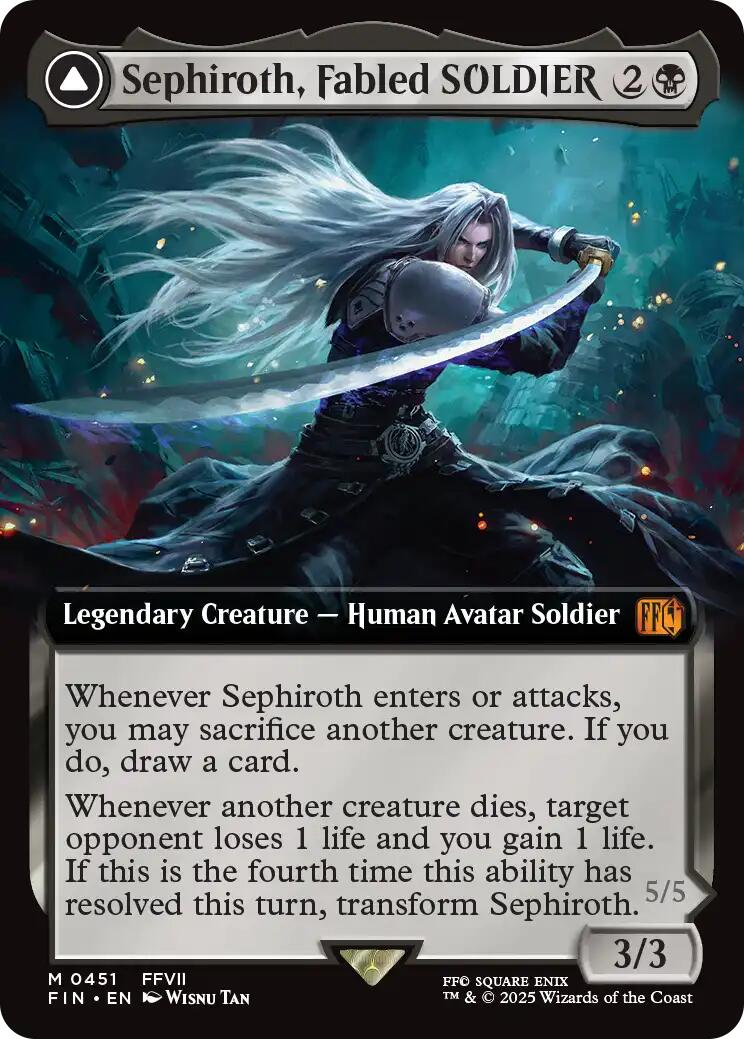 Sephiroth, Fabled SOLDIER // Sephiroth, One-Winged Angel (Extended Art) [FINAL FANTASY] | Cracking-Singles