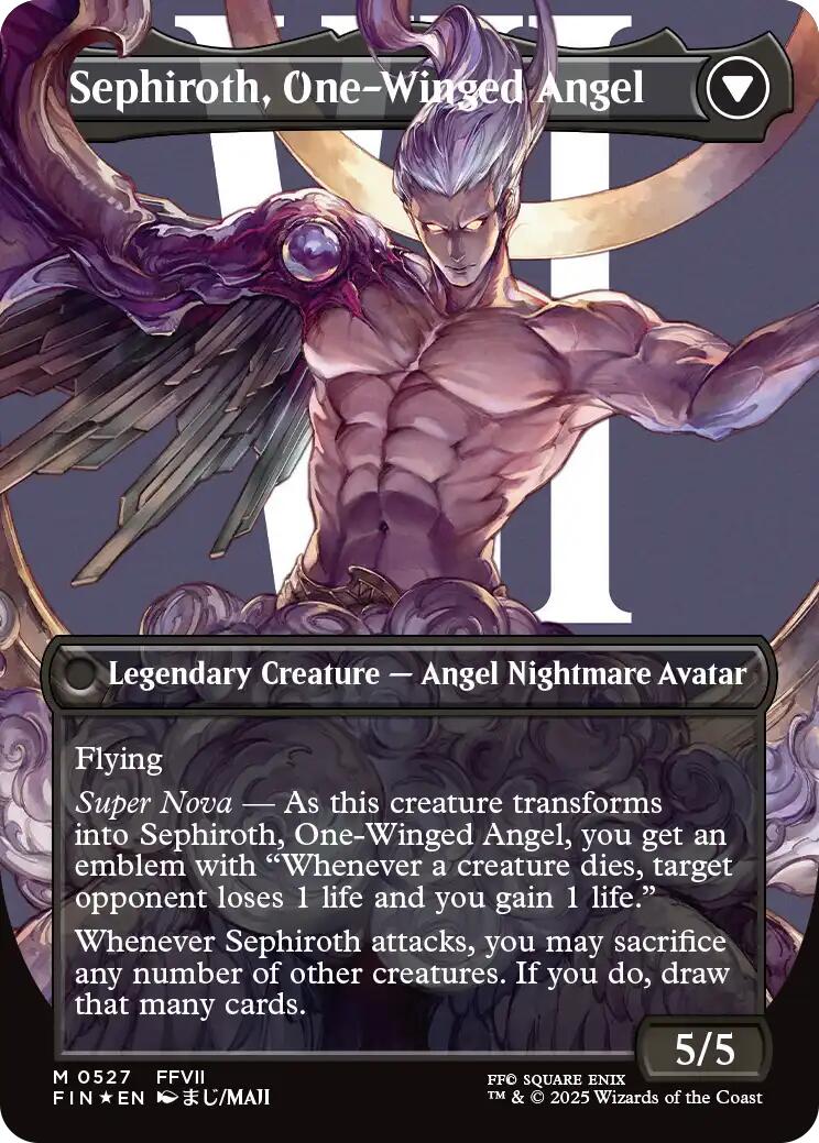 Sephiroth, Fabled SOLDIER // Sephiroth, One-Winged Angel (Borderless) (Surge Foil) [FINAL FANTASY] | Cracking-Singles