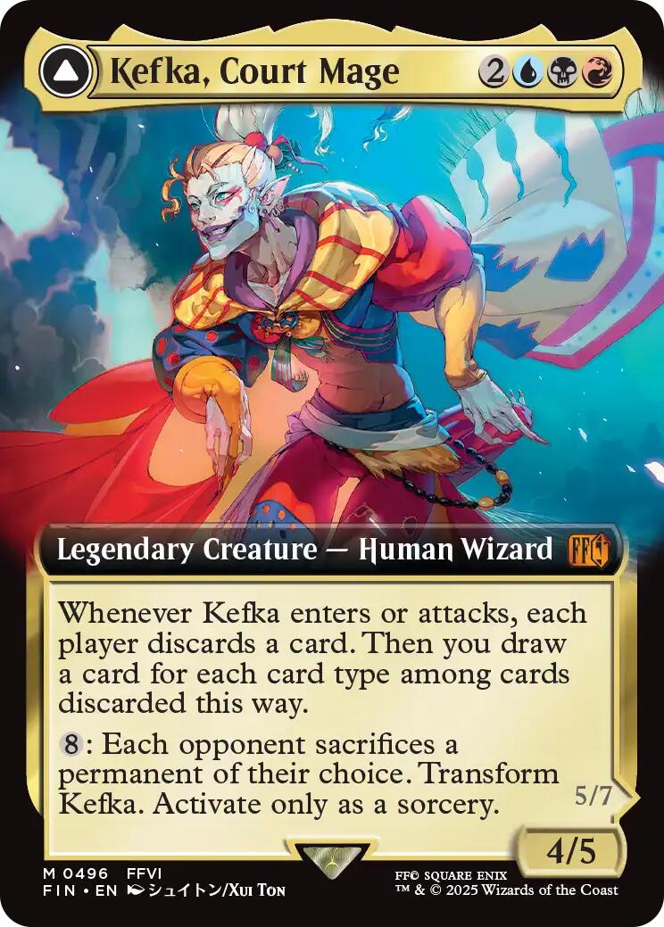 Kefka, Court Mage // Kefka, Ruler of Ruin (Extended Art) [FINAL FANTASY] | Cracking-Singles