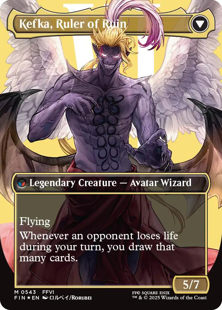 Kefka, Court Mage // Kefka, Ruler of Ruin (Borderless) (Surge Foil) [FINAL FANTASY] | Cracking-Singles