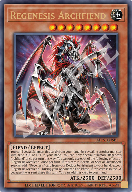 Regenesis Archfiend [ALIN-ENSP1] Ultra Rare | Cracking-Singles