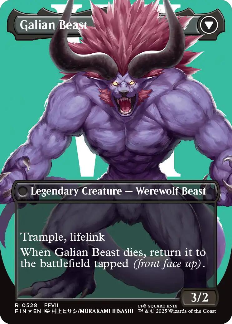 Vincent Valentine // Galian Beast (Borderless) (Surge Foil) [FINAL FANTASY] | Cracking-Singles