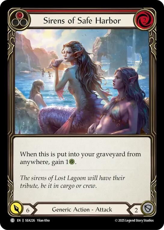 Sirens of Safe Harbor (Red) [SEA226] (High Seas)  Rainbow Foil | Cracking-Singles