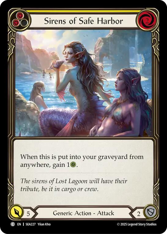 Sirens of Safe Harbor (Yellow) [SEA227] (High Seas)  Rainbow Foil | Cracking-Singles