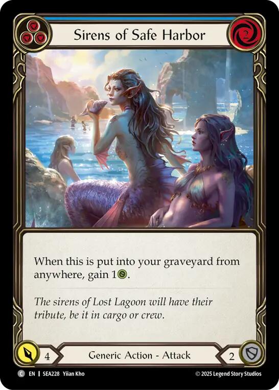 Sirens of Safe Harbor (Blue) [SEA228] (High Seas)  Rainbow Foil | Cracking-Singles