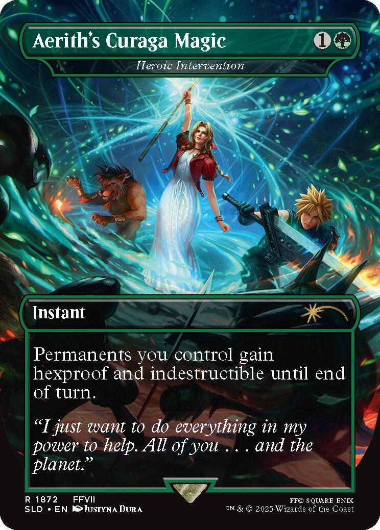 Aerith's Curaga Magic - Heroic Intervention [Secret Lair Drop Series] | Cracking-Singles