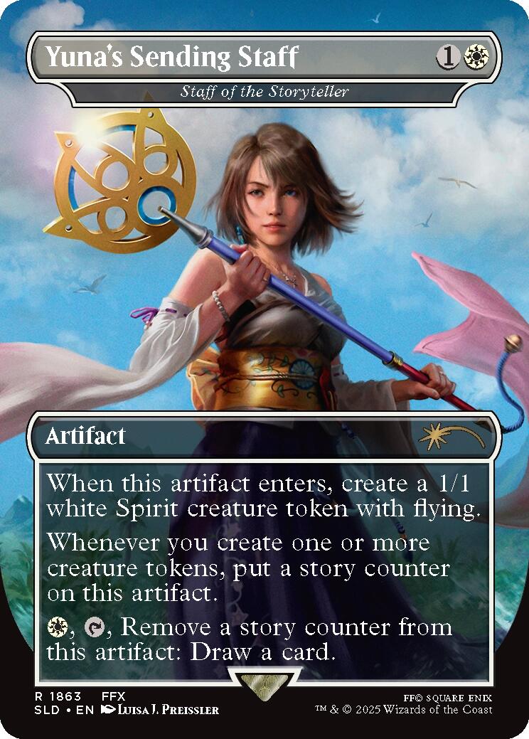 Yuna's Sending Staff - Staff of the Storyteller [Secret Lair Drop Series] | Cracking-Singles