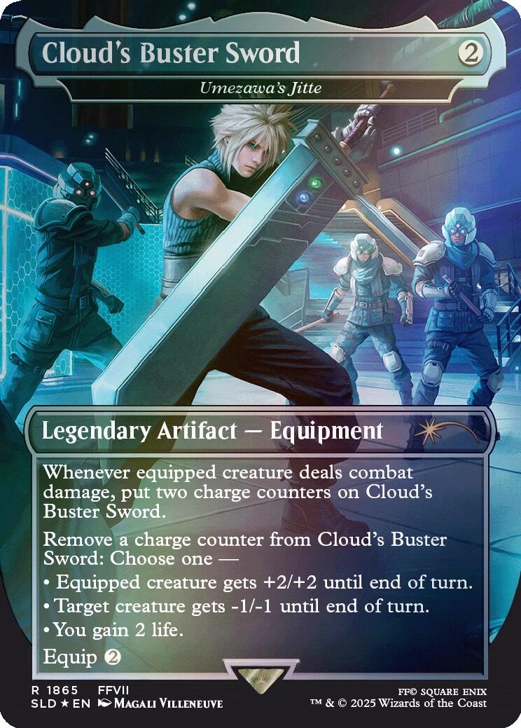 Cloud's Buster Sword - Umezawa's Jitte (Rainbow Foil) [Secret Lair Drop Series] | Cracking-Singles