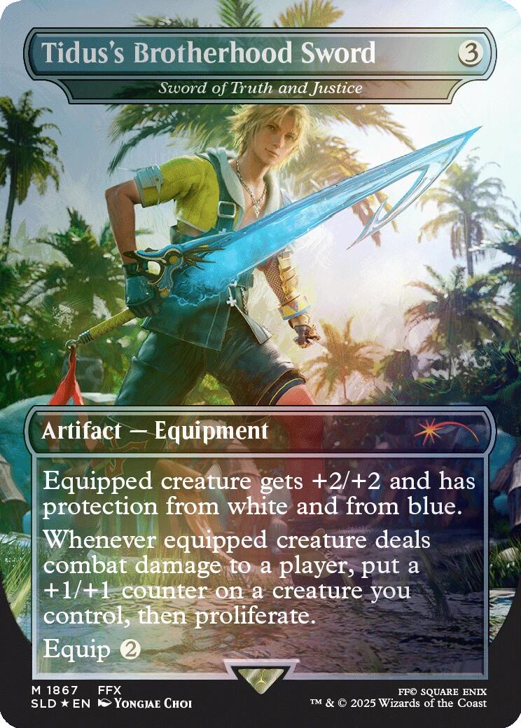 Tidus's Brotherhood Sword - Sword of Truth and Justice (Rainbow Foil) [Secret Lair Drop Series] | Cracking-Singles