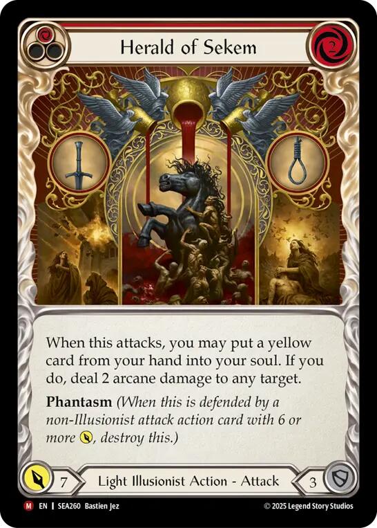 Herald of Sekem [SEA260] (High Seas)  Rainbow Foil | Cracking-Singles