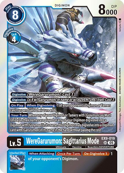 WereGarurumon: Sagittarius Mode [EX9-019] [Versus Monsters] | Cracking-Singles