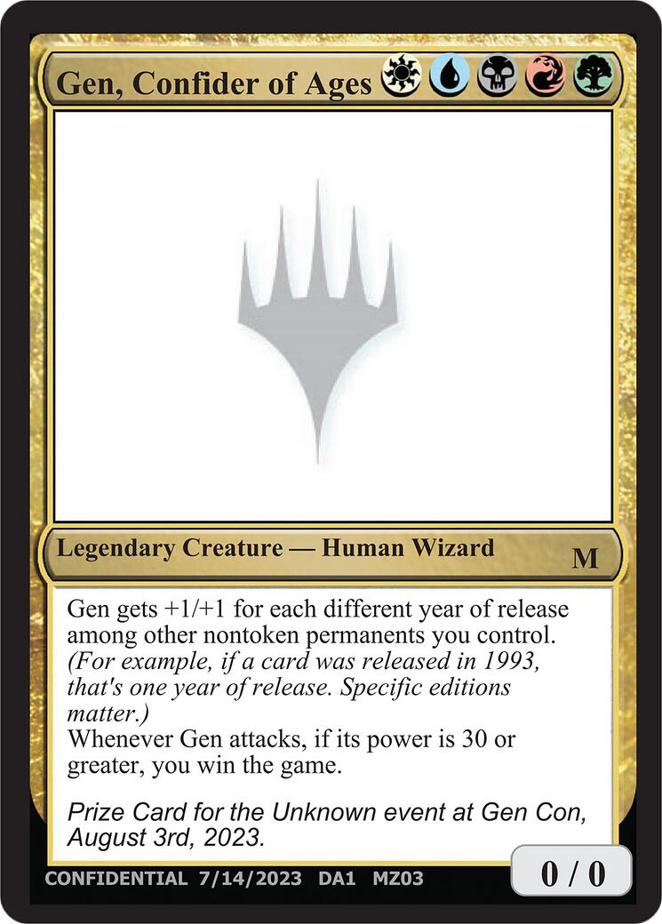 Gen, Confider of Ages [Mystery Booster] | Cracking-Singles