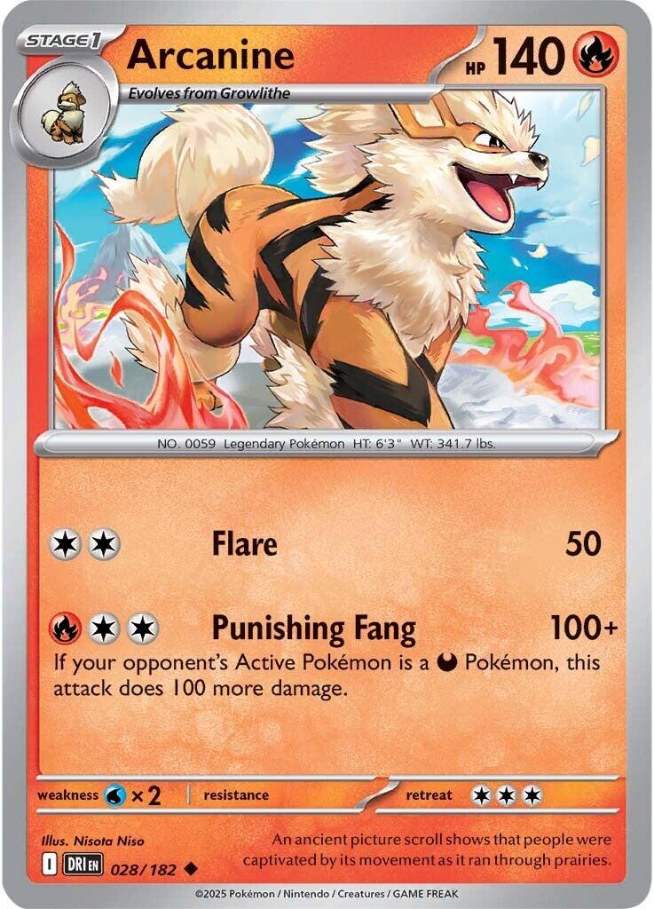 Arcanine (028/182) [Scarlet & Violet: Destined Rivals] | Cracking-Singles