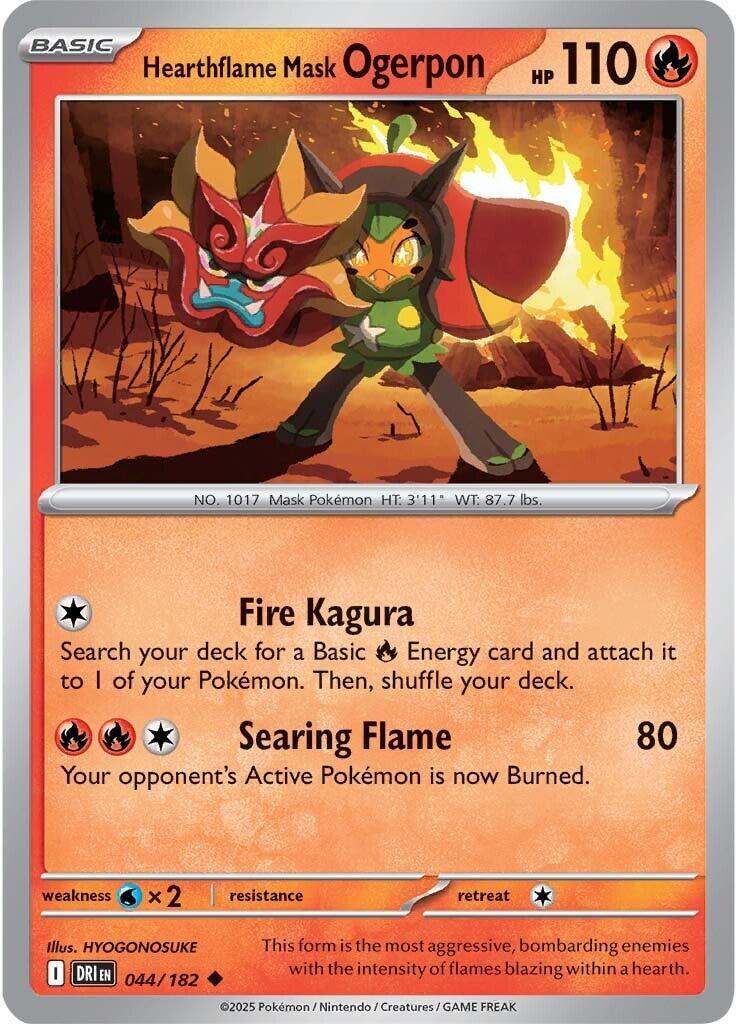 Hearthflame Mask Ogerpon (044/182) [Scarlet & Violet: Destined Rivals] | Cracking-Singles