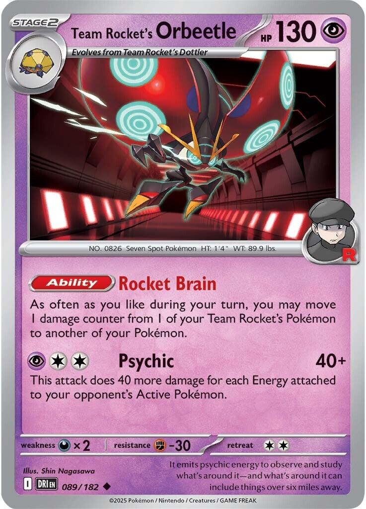 Team Rocket's Orbeetle (089/182) [Scarlet & Violet: Destined Rivals] | Cracking-Singles
