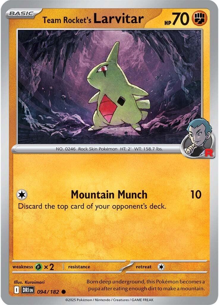 Team Rocket's Larvitar (094/182) [Scarlet & Violet: Destined Rivals] | Cracking-Singles