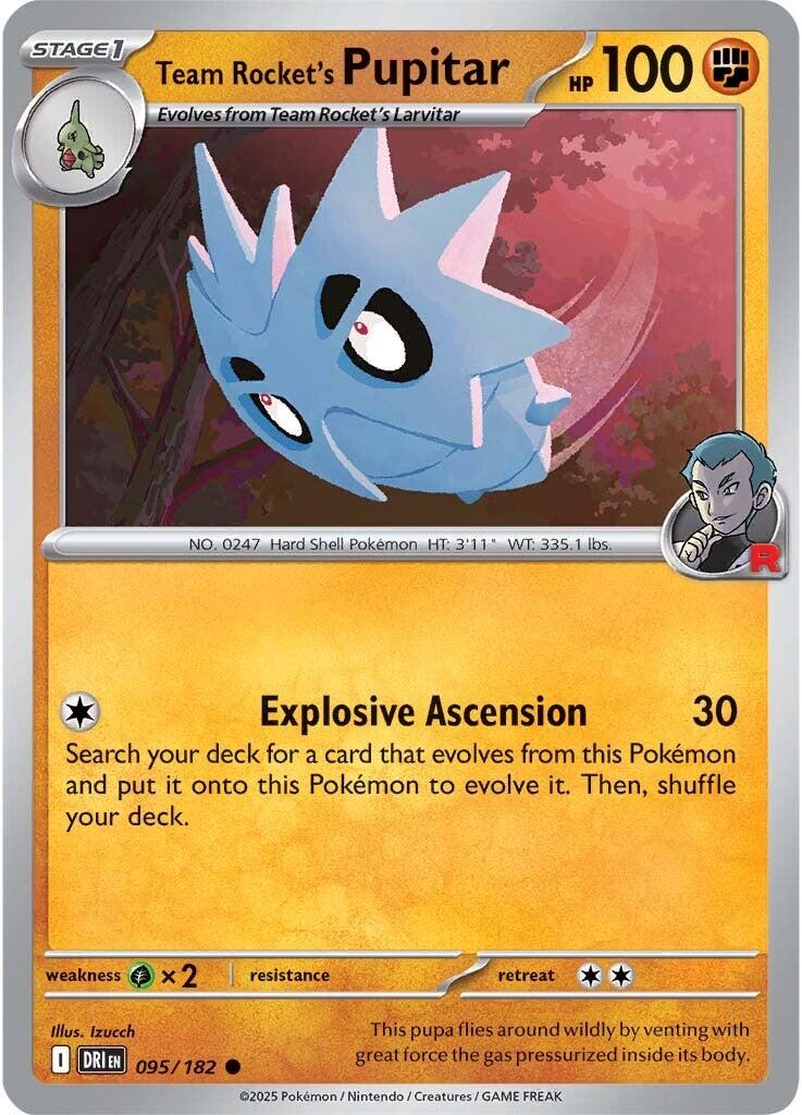 Team Rocket's Pupitar (095/182) [Scarlet & Violet: Destined Rivals] | Cracking-Singles