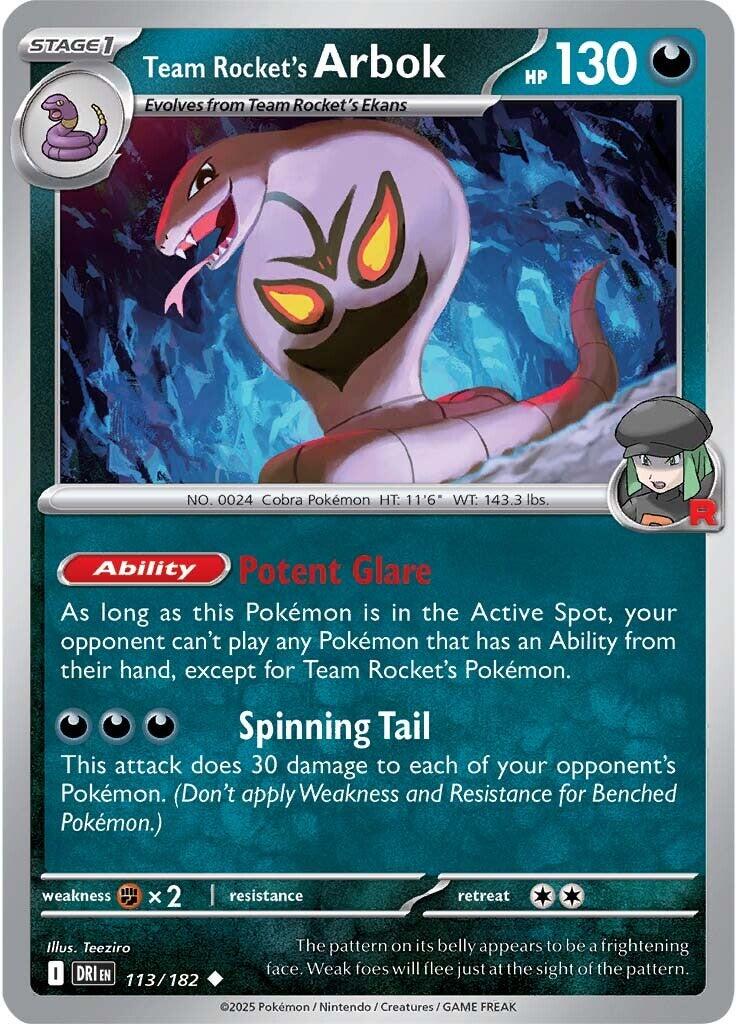 Team Rocket's Arbok (113/182) [Scarlet & Violet: Destined Rivals] | Cracking-Singles
