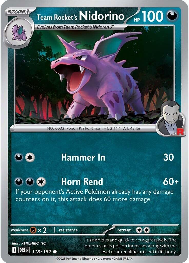 Team Rocket's Nidorino (118/182) [Scarlet & Violet: Destined Rivals] | Cracking-Singles