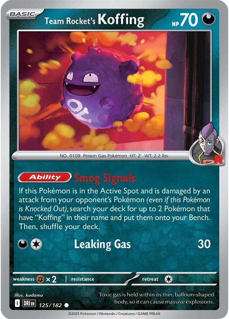 Team Rocket's Koffing (125/182) [Scarlet & Violet: Destined Rivals] | Cracking-Singles