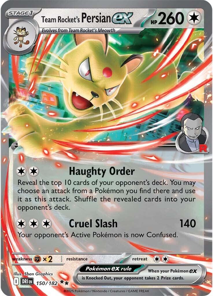 Team Rocket's Persian ex (150/182) [Scarlet & Violet: Destined Rivals] | Cracking-Singles