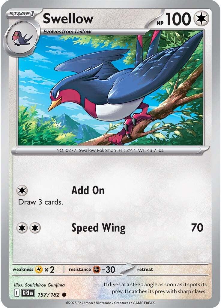 Swellow (157/182) [Scarlet & Violet: Destined Rivals] | Cracking-Singles