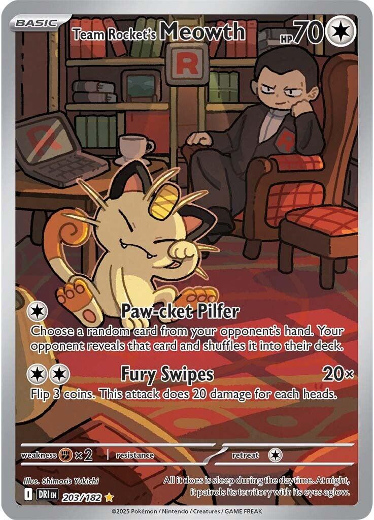 Team Rocket's Meowth (203/182) [Scarlet & Violet: Destined Rivals] | Cracking-Singles