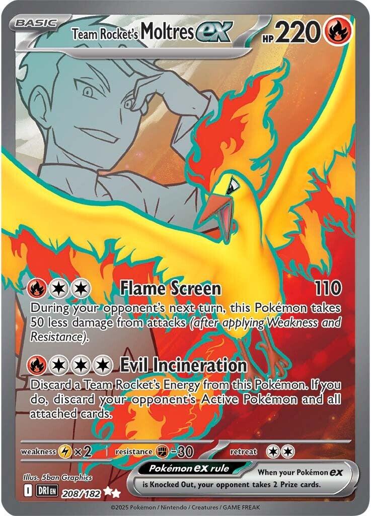 Team Rocket's Moltres ex (208/182) [Scarlet & Violet: Destined Rivals] | Cracking-Singles