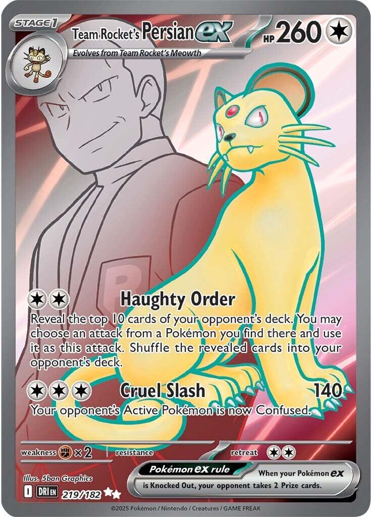 Team Rocket's Persian ex (219/182) [Scarlet & Violet: Destined Rivals] | Cracking-Singles