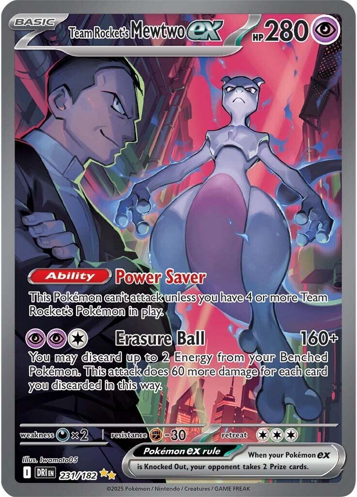 Team Rocket's Mewtwo ex (231/182) [Scarlet & Violet: Destined Rivals] | Cracking-Singles