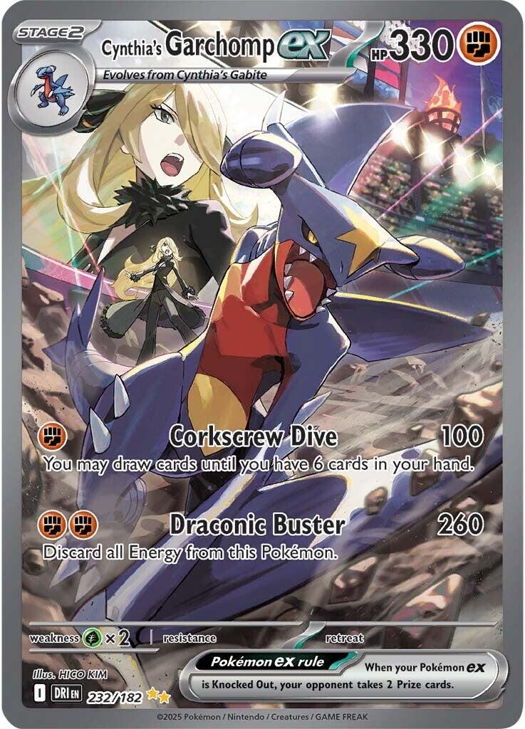 Cynthia's Garchomp ex (232/182) [Scarlet & Violet: Destined Rivals] | Cracking-Singles