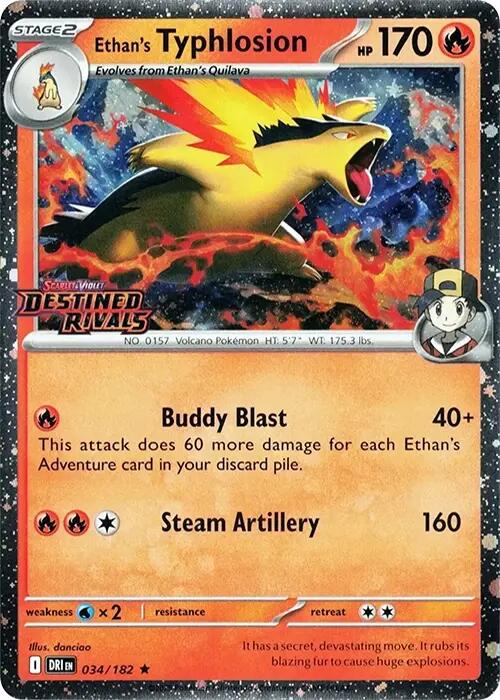 Ethan's Typhlosion (034/182) (Destined Rivals Stamp) [Scarlet & Violet: Destined Rivals] | Cracking-Singles