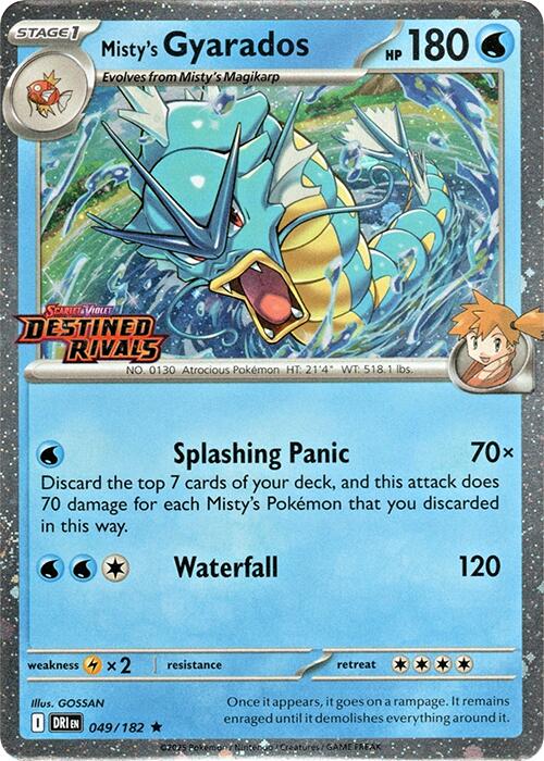 Misty's Gyarados (049/182) (Destined Rivals Stamp) [Scarlet & Violet: Destined Rivals] | Cracking-Singles