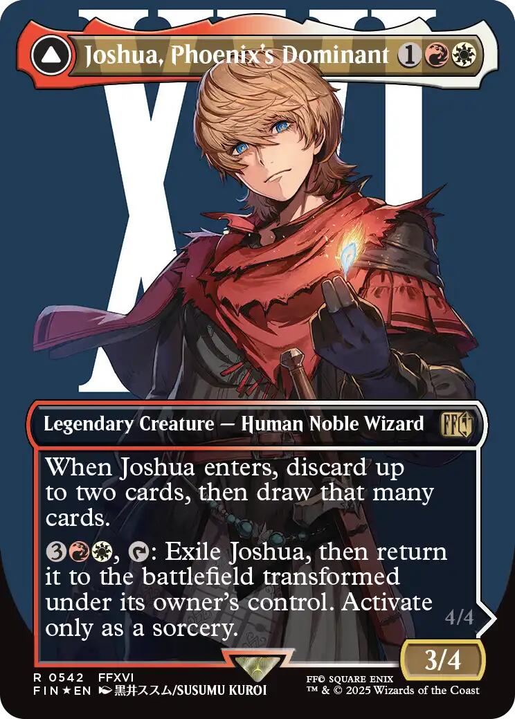 Joshua, Phoenix's Dominant (Borderless) (Surge Foil) [FINAL FANTASY] | Cracking-Singles