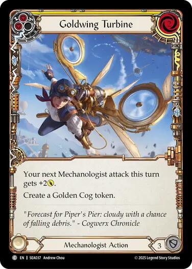 Goldwing Turbine (Yellow) [SEA037] (High Seas)  Rainbow Foil | Cracking-Singles
