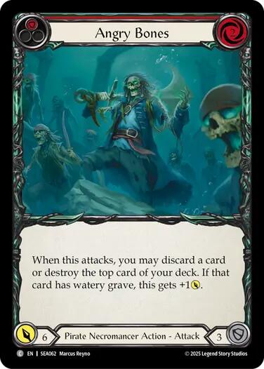 Angry Bones (Red) [SEA062] (High Seas)  Rainbow Foil | Cracking-Singles