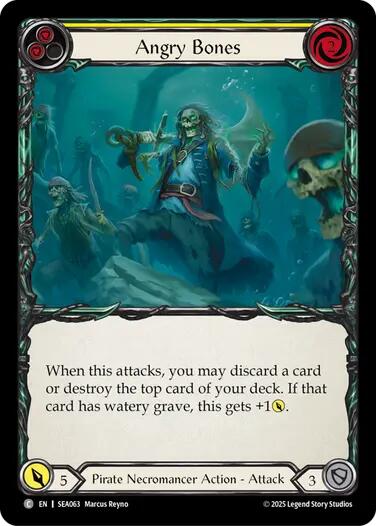 Angry Bones (Yellow) [SEA063] (High Seas)  Rainbow Foil | Cracking-Singles