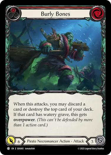 Burly Bones (Red) [SEA065] (High Seas)  Rainbow Foil | Cracking-Singles