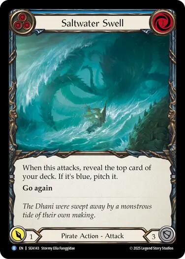 Saltwater Swell (Blue) [SEA143] (High Seas)  Rainbow Foil | Cracking-Singles