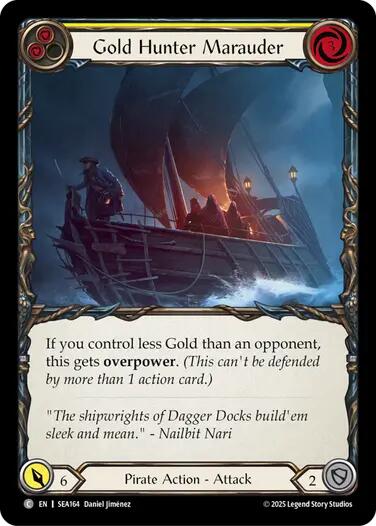 Gold Hunter Marauder [SEA164] (High Seas)  Rainbow Foil | Cracking-Singles