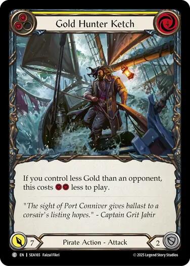 Gold Hunter Ketch [SEA165] (High Seas)  Rainbow Foil | Cracking-Singles