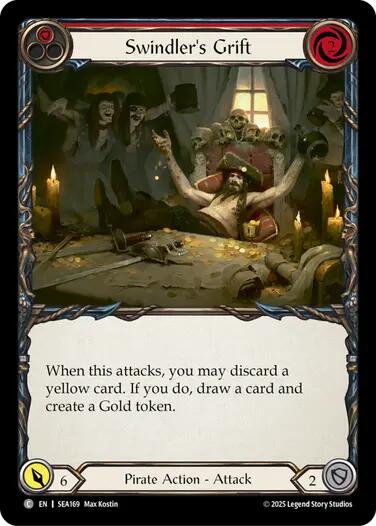 Swindler's Grift (Red) [SEA169] (High Seas)  Rainbow Foil | Cracking-Singles