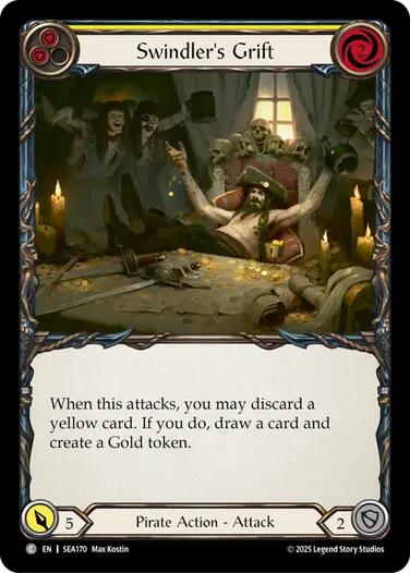 Swindler's Grift (Yellow) [SEA170] (High Seas)  Rainbow Foil | Cracking-Singles