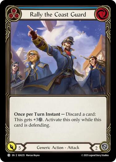 Rally the Coast Guard (Blue) [SEA225] (High Seas)  Rainbow Foil | Cracking-Singles