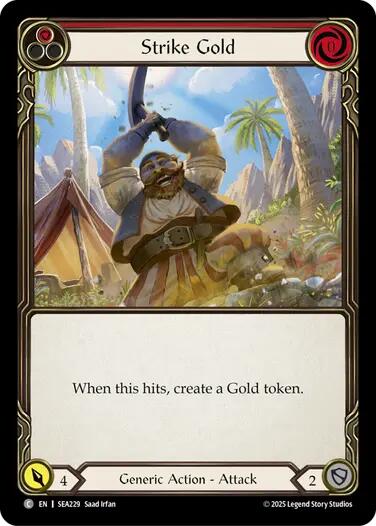 Strike Gold (Red) [SEA229] (High Seas)  Rainbow Foil | Cracking-Singles